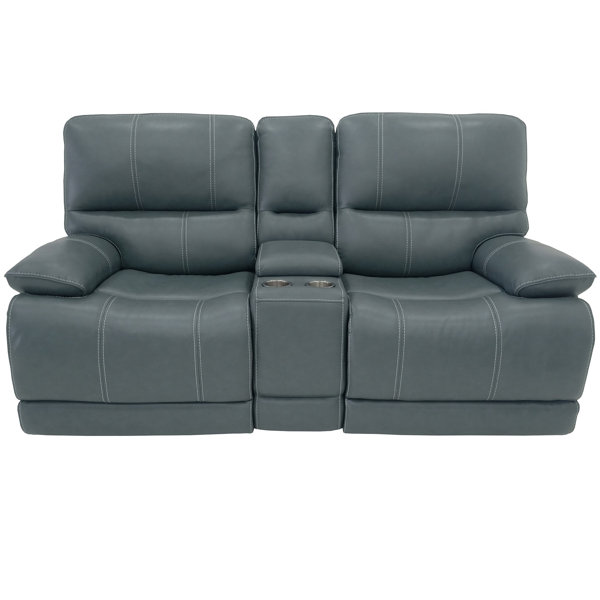 Wendell - Power Motion Loveseat With Console, Wireless Charger, Storage, USB & LED - Dark Gray